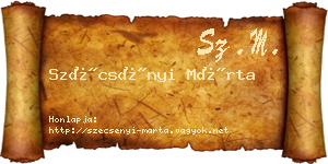 Szécsényi Márta névjegykártya